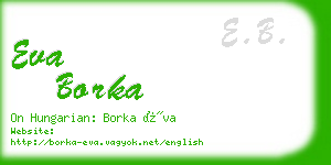 eva borka business card